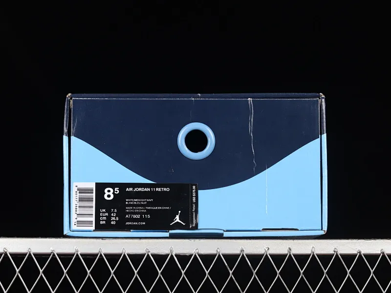 All categories Air Jordan Jordan series basketball shoes Air Jordan 11 F version Air Jordan 11 "Navy Blu" AJ11 Joe 11 navy blue high-top basketball shoes AT7802-115